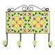 Pea Green Floral Ceramic Tile Wall Hook